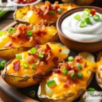 How to create crispy baked potato skins with cheese