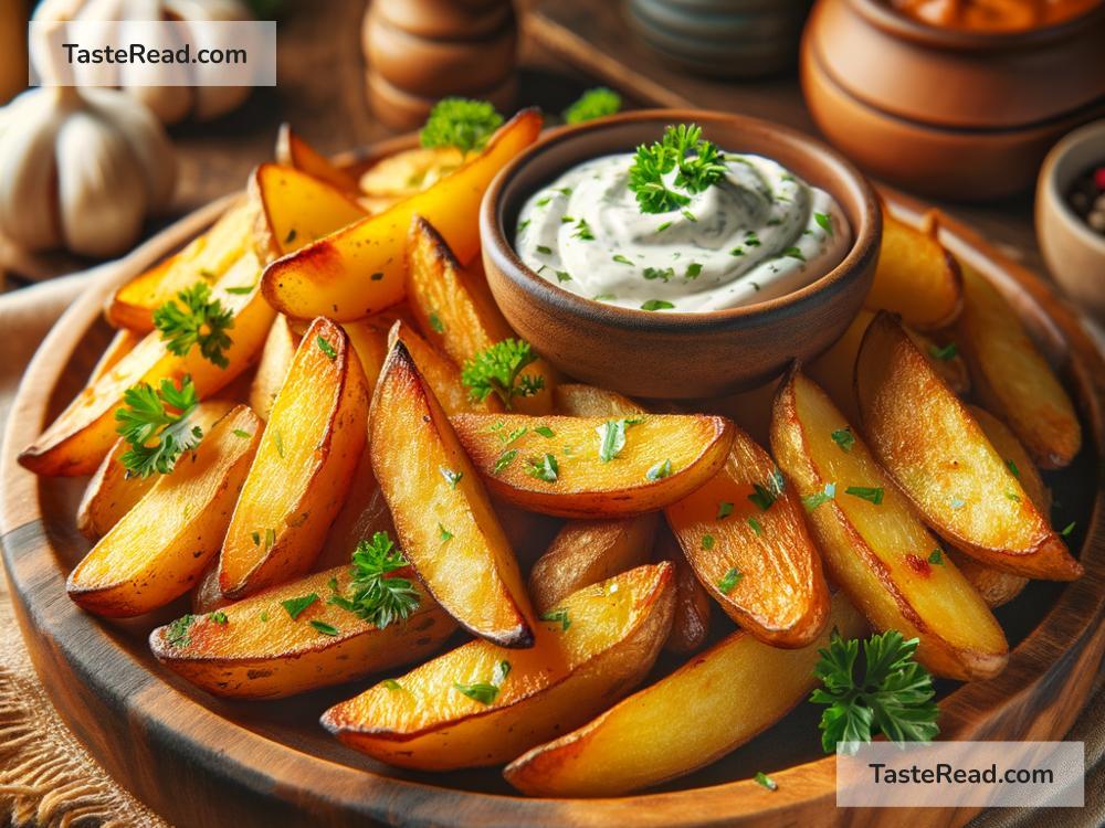 How to create crispy baked potato wedges with garlic aioli