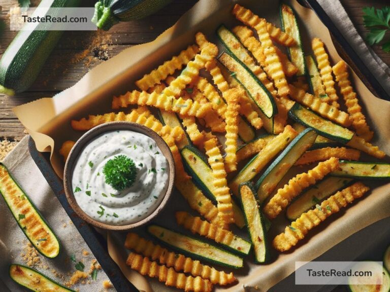 How to create crispy baked zucchini fries with ranch dip