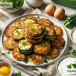 How to create crispy baked zucchini fritters