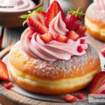 How to create fluffy strawberry cream donuts