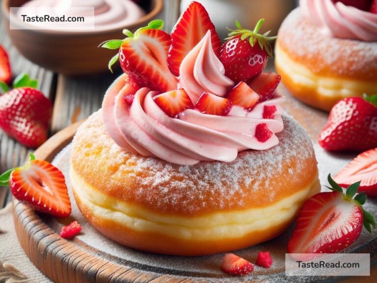 How to create fluffy strawberry cream donuts