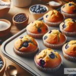 how to create golden baked blueberry muffins