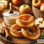 how to create golden baked cinnamon apple rings