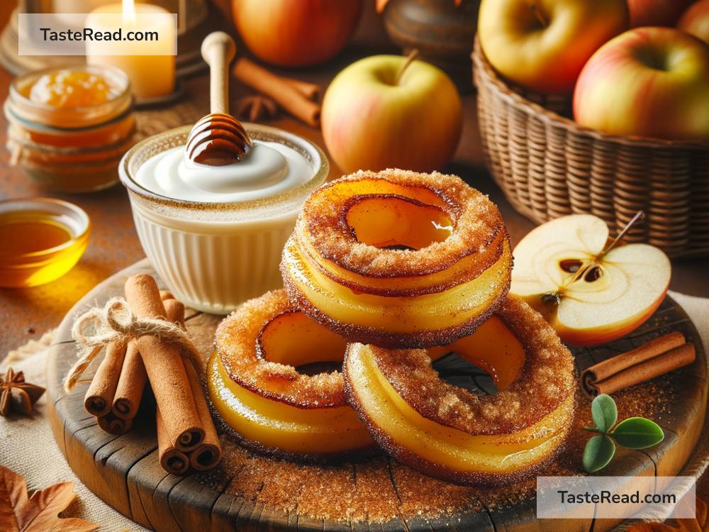 how to create golden baked cinnamon apple rings