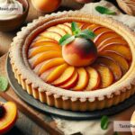 how to create golden baked peach tart