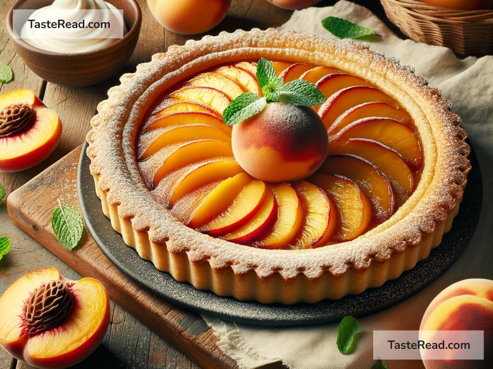how to create golden baked peach tart