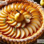 how to create golden baked pear tart