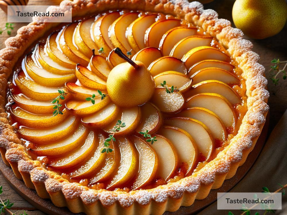 how to create golden baked pear tart