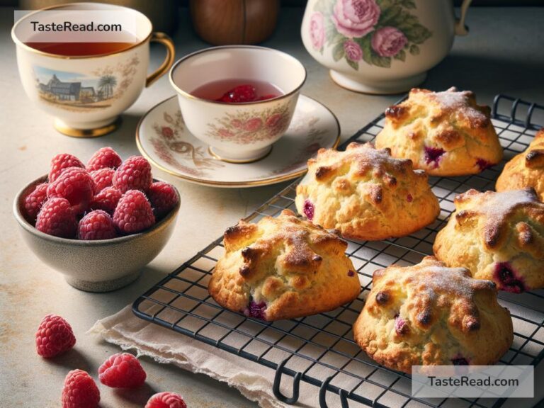 how to create golden baked raspberry scones