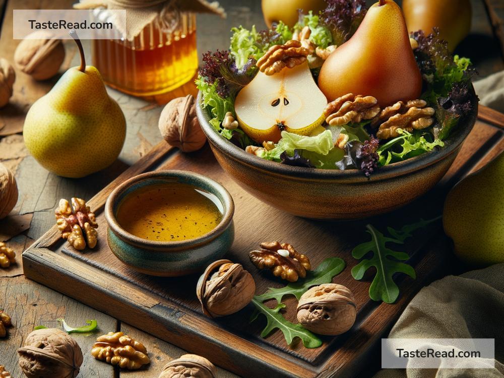 How to create golden pear and walnut salad