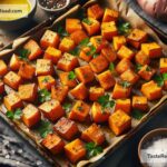 how to create golden roasted sweet potatoes