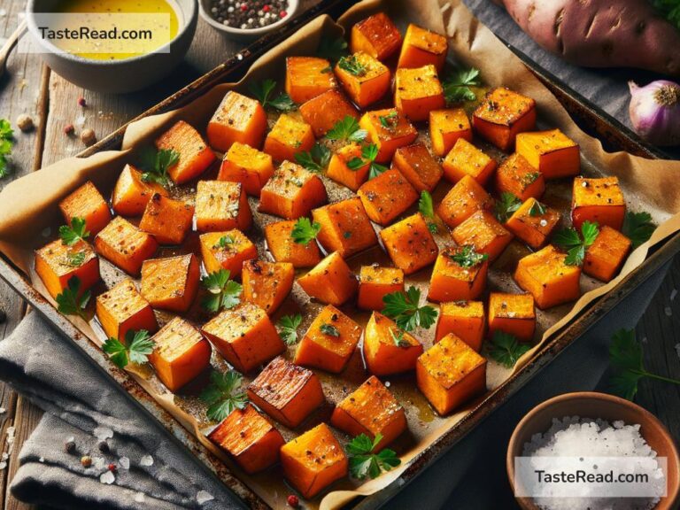 how to create golden roasted sweet potatoes