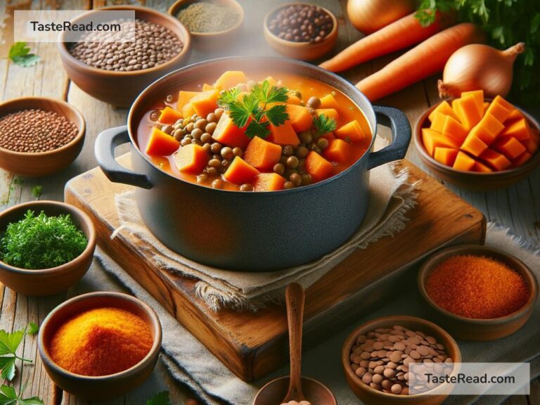 How to create hearty sweet potato and lentil stew