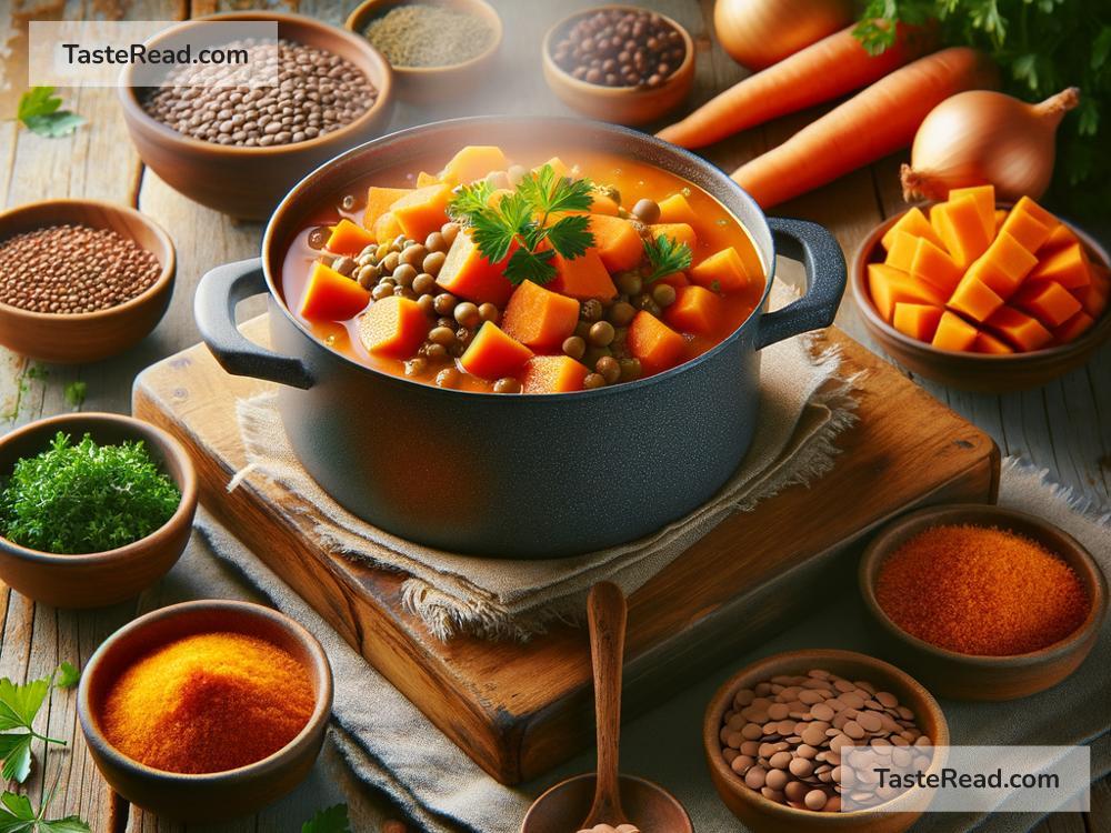 How to create hearty sweet potato and lentil stew