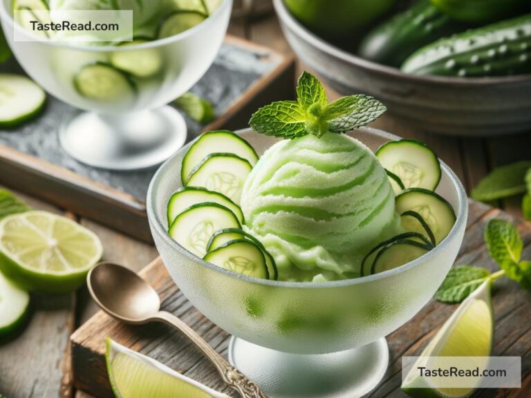 How to create refreshing cucumber and lime sorbet