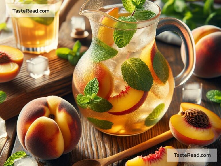 How to create refreshing peach and mint iced tea