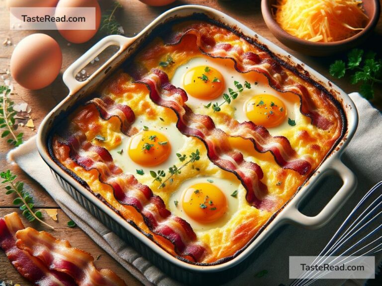 How to create savory bacon and egg breakfast casserole