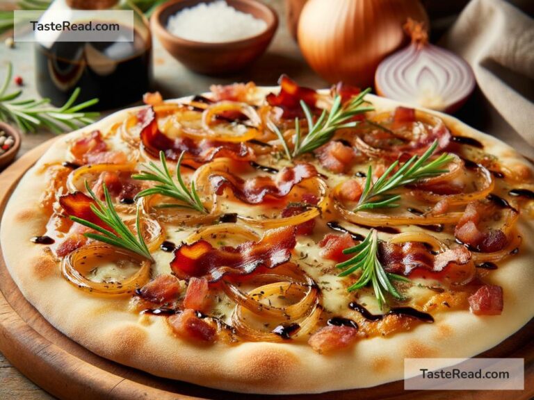 How to create savory caramelized onion and bacon flatbread