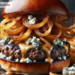 How to create savory caramelized onion and blue cheese burgers
