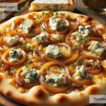 How to create savory caramelized onion and blue cheese flatbread