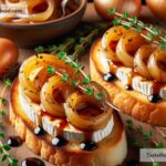 How to create savory caramelized onion and brie crostini