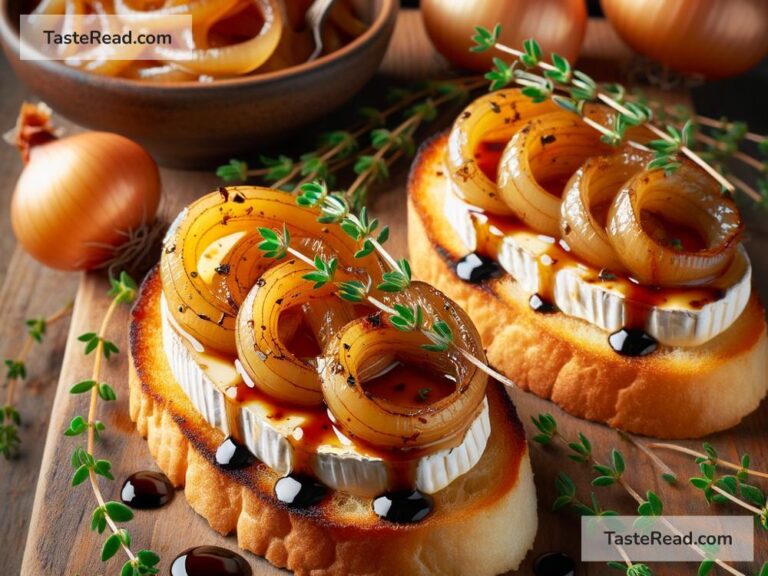 How to create savory caramelized onion and brie crostini