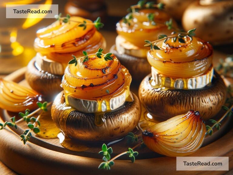 How to create savory caramelized onion and brie stuffed mushrooms