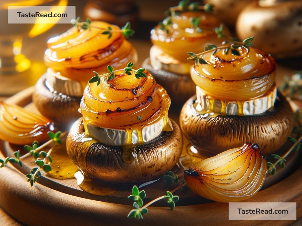 How to create savory caramelized onion and brie stuffed mushrooms