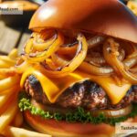 How to create savory caramelized onion and cheddar burgers