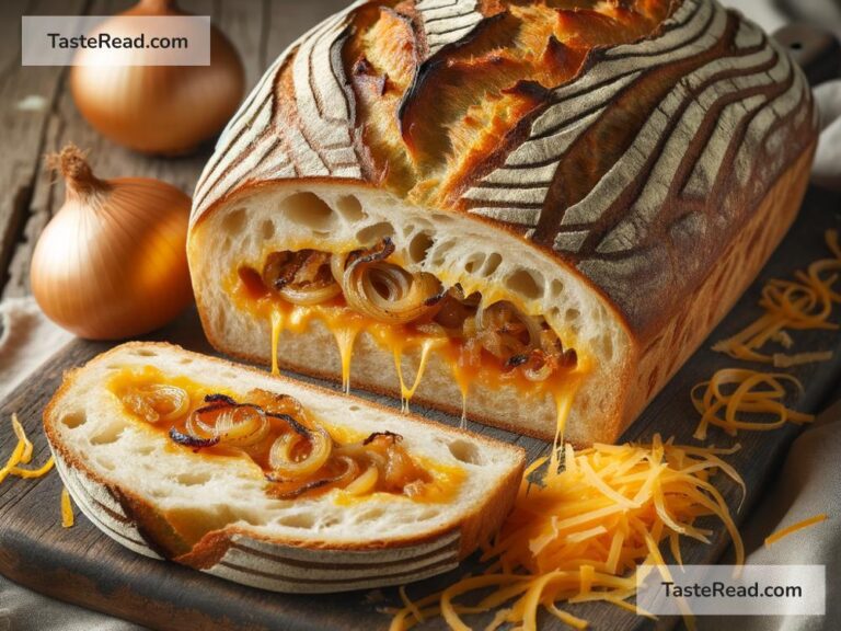 How to create savory caramelized onion and cheddar stuffed bread