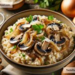 How to create savory caramelized onion and mushroom risotto