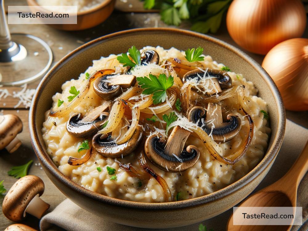 How to create savory caramelized onion and mushroom risotto