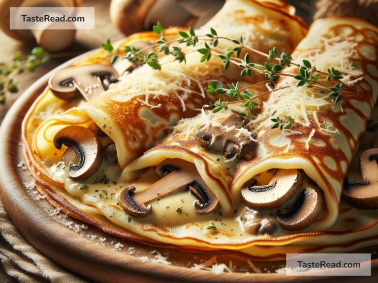 How to create savory mushroom and cheese stuffed crepes