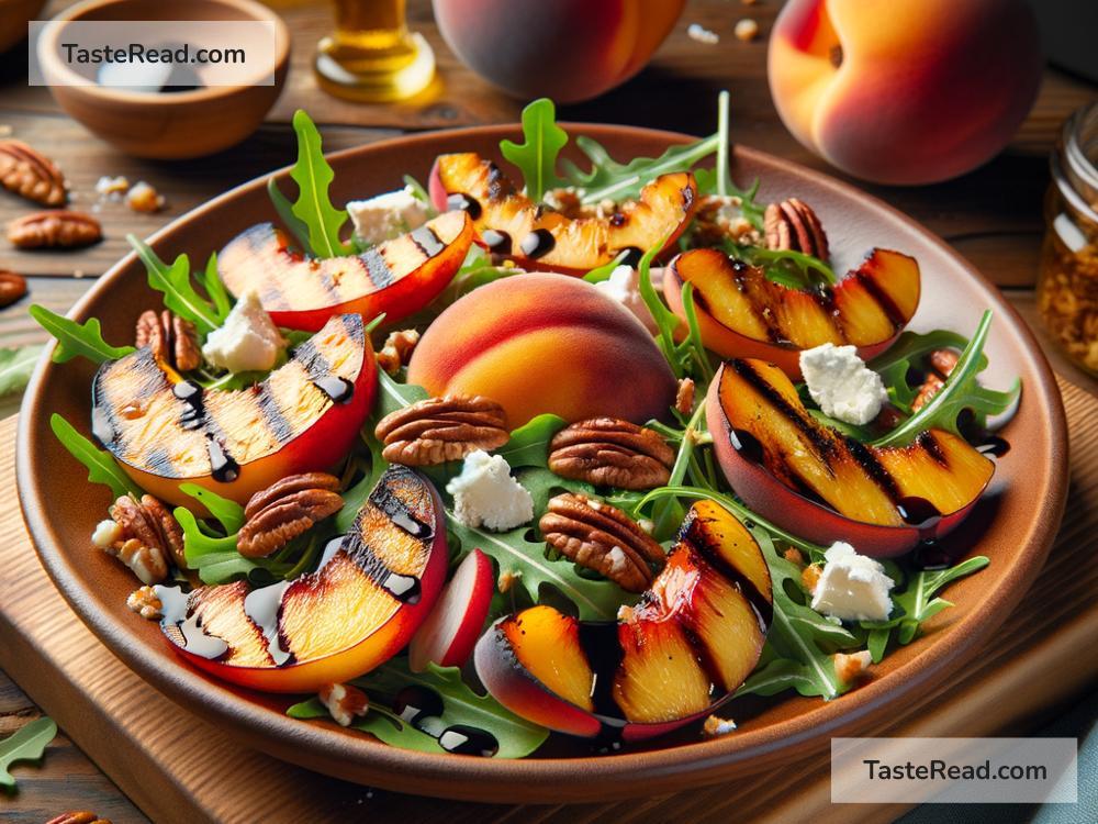 How to create smoky grilled peach and arugula salad