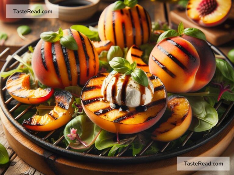 How to create smoky grilled peach and burrata salad