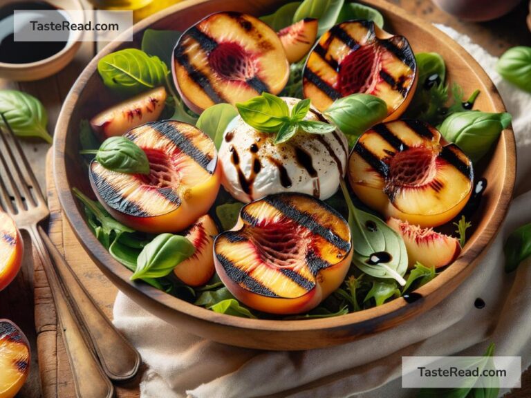 How to create smoky grilled peach and burrata salad