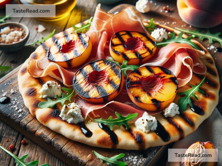 How to create smoky grilled peach and prosciutto flatbread