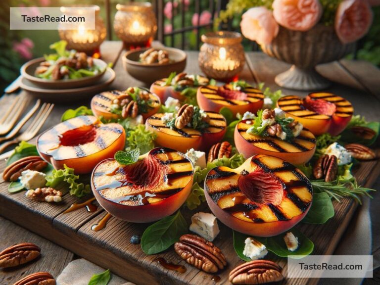 How to create smoky grilled peach salad