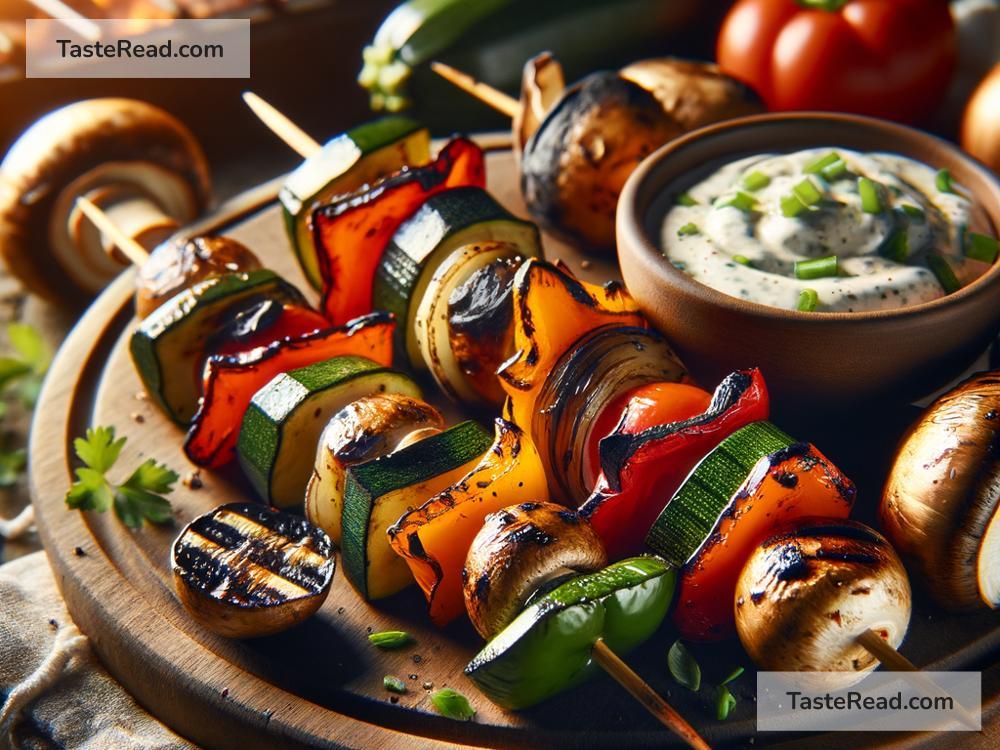 How to create smoky grilled vegetable skewers with dipping sauce
