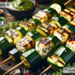 How to create smoky grilled zucchini and halloumi skewers
