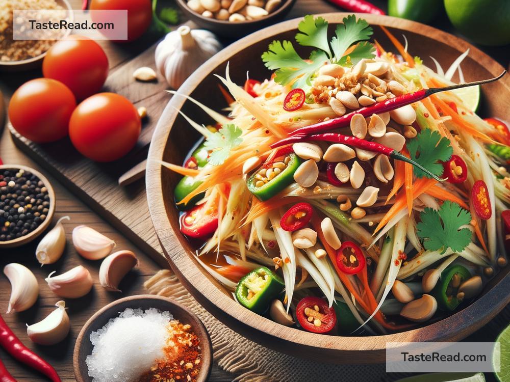 how to create spicy Thai green papaya salad