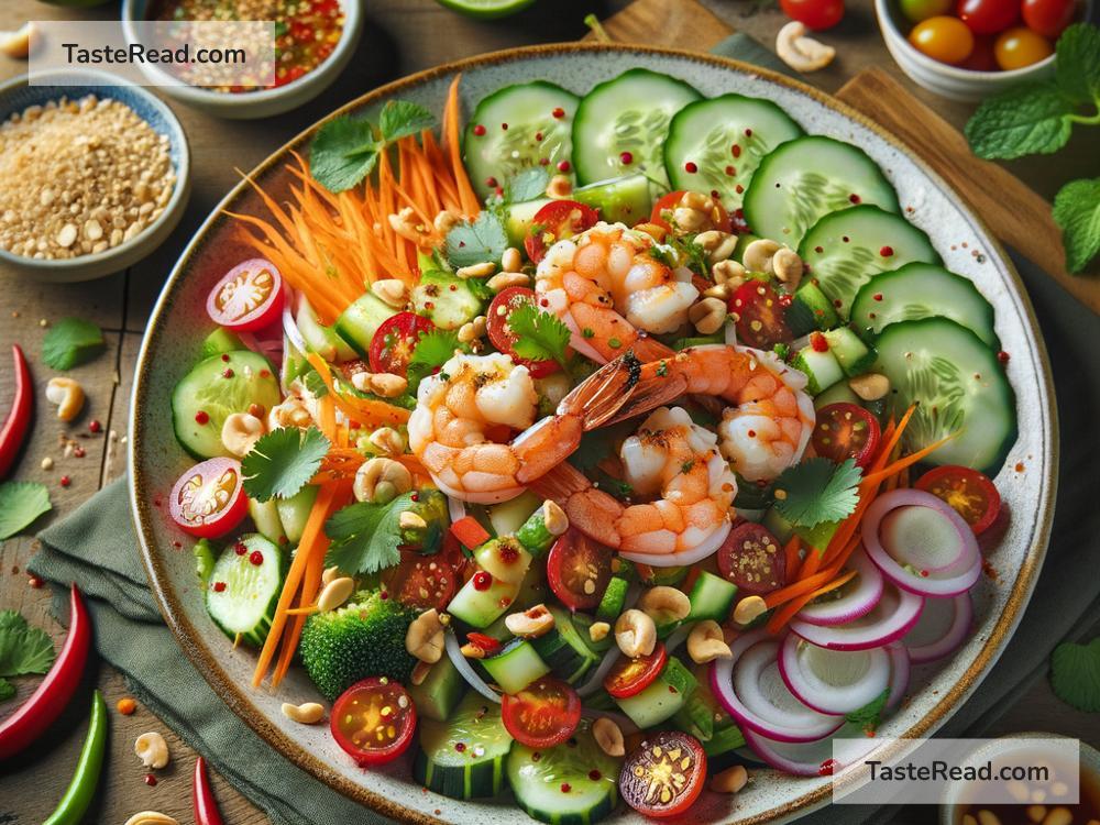 how to create spicy Thai shrimp salad