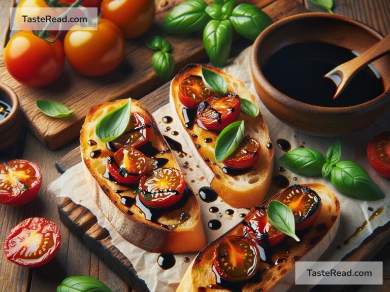 How to create tangy balsamic roasted tomato bruschetta