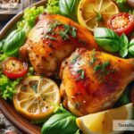 How to create tangy lemon basil roasted chicken thighs