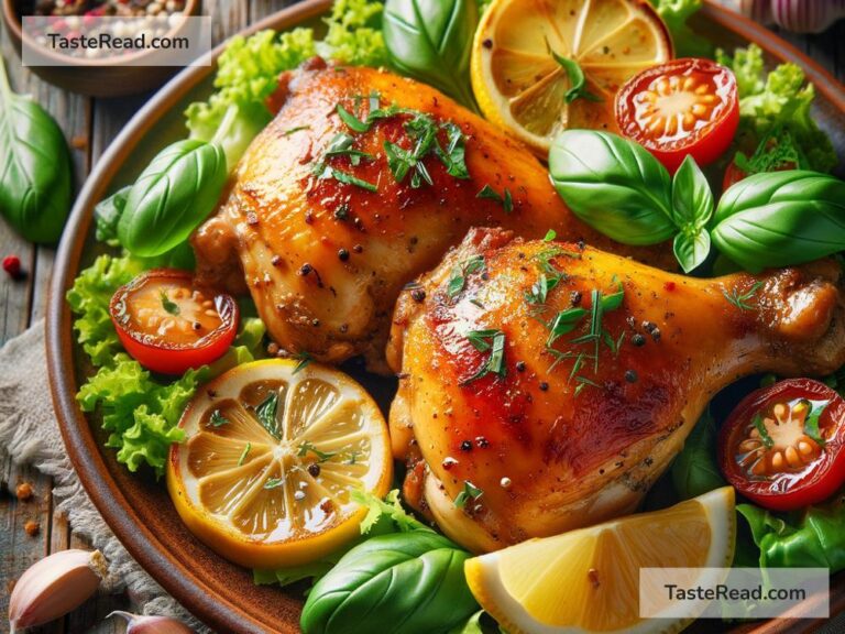 How to create tangy lemon basil roasted chicken thighs