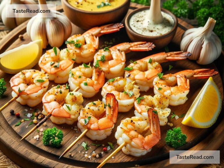 How to create tangy lemon garlic shrimp skewers