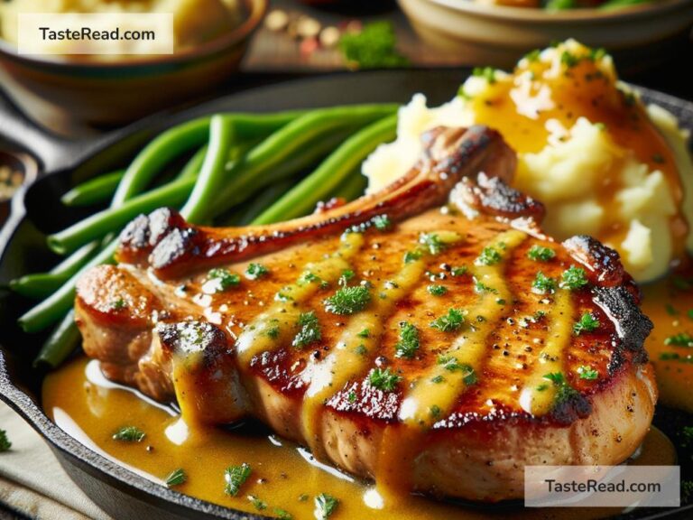 how to create tangy mustard glazed pork chops