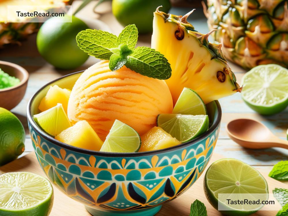 How to create tangy pineapple lime sorbet