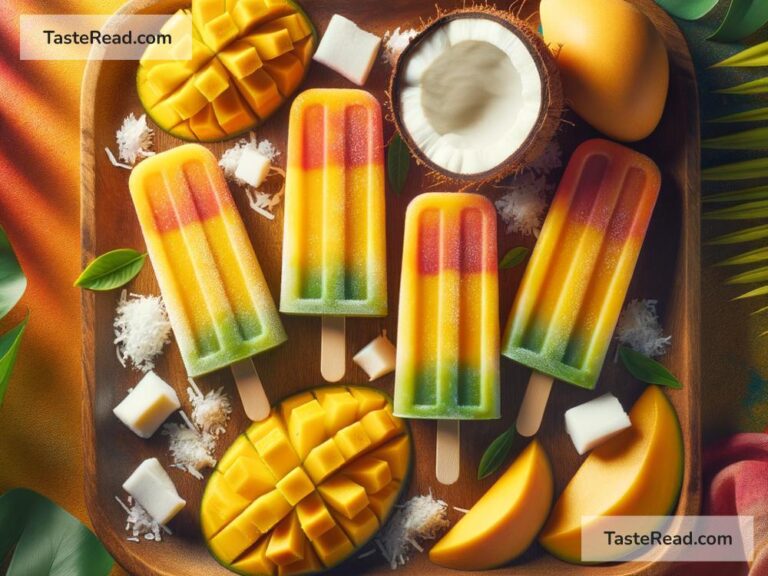 How to create tropical coconut mango popsicles